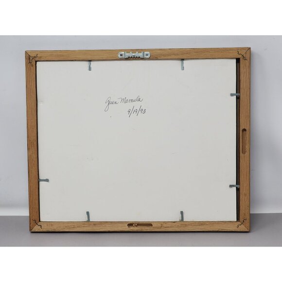 Vntg Framed Sketch Print By Gwen Mamula "Roadside Stand" 1993 Signed & Numbered - Picture 2 of 9